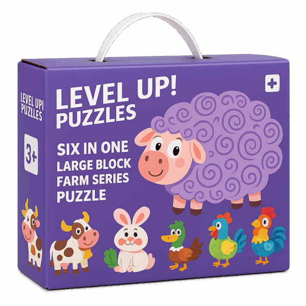 Woods™ - Fijne Motoriek&Creatief - 6-in-1 Puzzel Boerderij | Educatief Speelgoed - Afbeelding 1