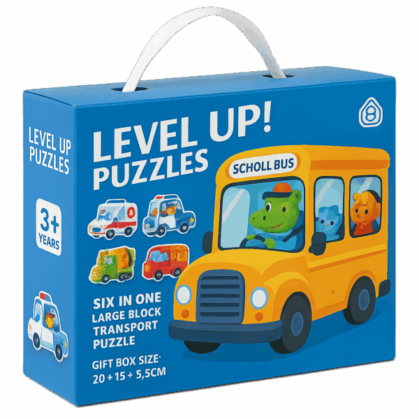 Woods™ - Fijne Motoriek&Creatief - 6-in-1 Puzzel Verkeer | Educatief Speelgoed - Afbeelding 1