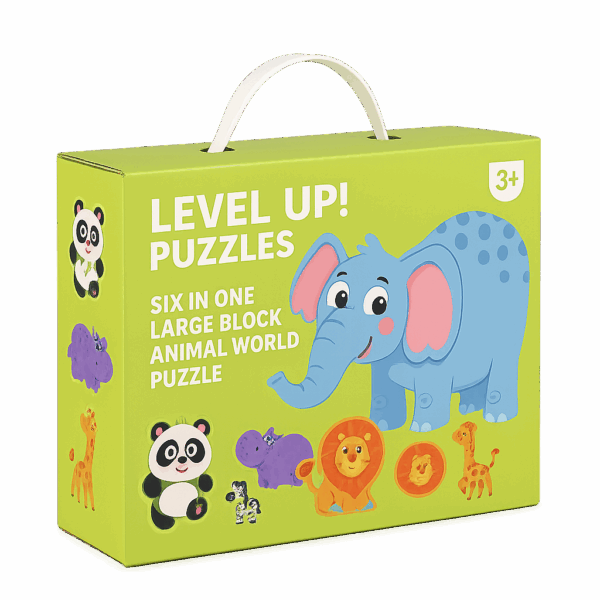 Woods™ - Fijne Motoriek&Creatief - 6-in-1 Puzzel Dieren | Educatief Speelgoed - Afbeelding 1