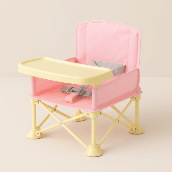 Toddler Camping Chair™ - Comfortabel kamperen voor kinderen - Kampeerstoel Limoenroze Blosje | Educatief Speelgoed - Afbeelding 1