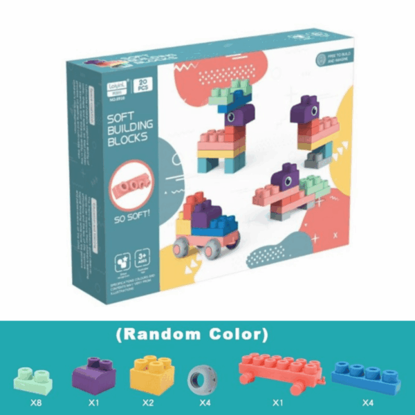 Soft Building Blocks™ | Bouwplezier voor ieder kind - Zachte Bouwstenen 20 stuks - €34.95 | Educatief Speelgoed - Afbeelding 1