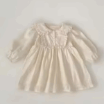 Mini Fashion™ - Comfortabel&Stijlvol - Lente Romper Jurkjes Kinderen Jurk - Beige / 130 (5 jaar) | Educatief Speelgoed