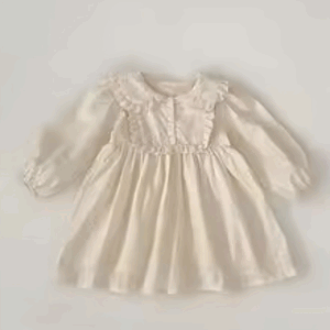 Mini Fashion™ - Comfortabel&Stijlvol - Lente Romper Jurkjes Kinderen Jurk - Beige / 62 (2-4 maanden) | Educatief Speelgoed