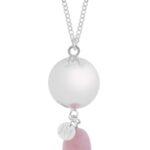 Zwangerschapsketting Proud MaMa BB Linn Gemstone Roze Quartz