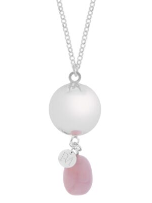 Zwangerschapsketting Proud MaMa BB Linn Gemstone Roze Quartz