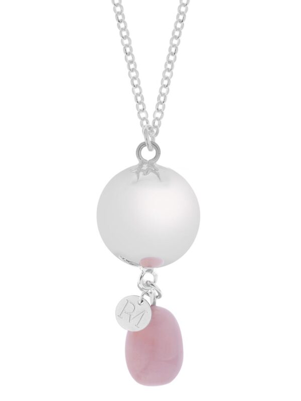 Zwangerschapsketting Proud MaMa BB Linn Gemstone Roze Quartz - Afbeelding 1