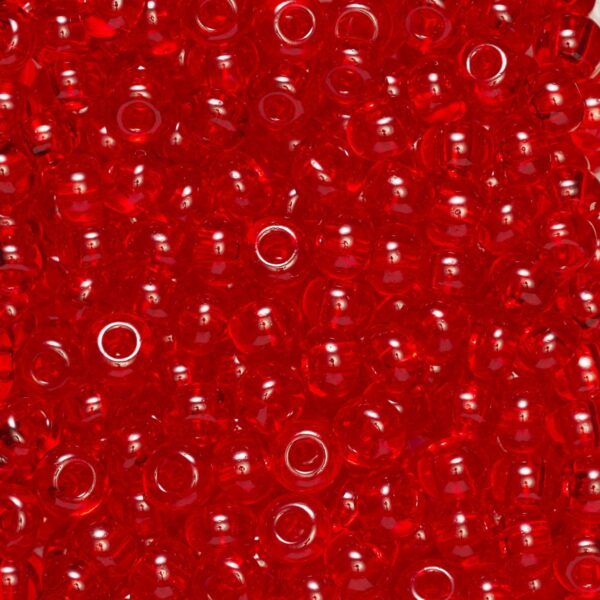 Rocailles - 6/0 - rood transparant - Afbeelding 1