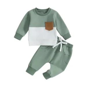 Mini Fashion™ - Peuter Trainingspak Katoen Groen / 110 (4-5 jaar) | Educatief Speelgoed