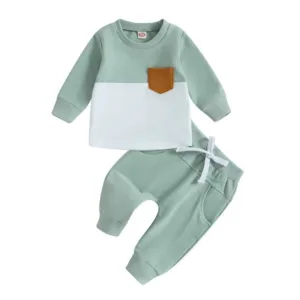 Mini Fashion™ - Peuter Trainingspak Katoen Lichtgroen / 70 (4-9 maanden) | Educatief Speelgoed