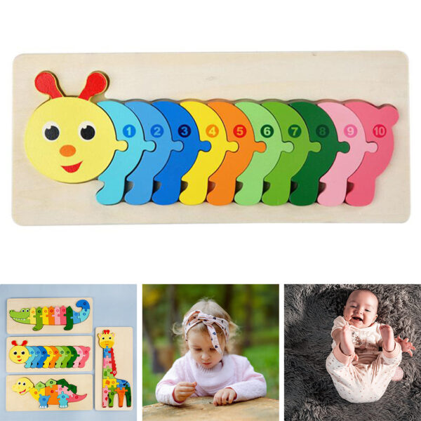 Woods™ - Puzzel voor nieuwsgierge geesten - Dierenpuzzel Rups | Educatief Speelgoed - Afbeelding 1