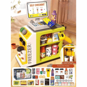 Supermarket Set™ - Winkelplezier voor Thuis - Speelgoed Kassa Geel | Educatief Speelgoed