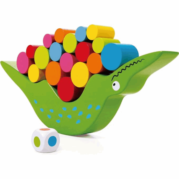 Balance Game™ - Balanseer de blokken -  Balanceerspel Krokodil | Educatief Speelgoed - Afbeelding 1
