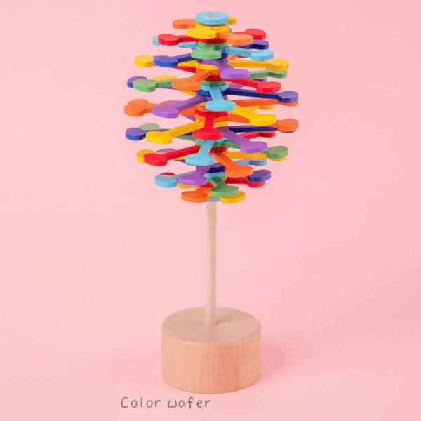 Woods™ - Ronddraaiende Lollipop - Stressverlagend Speelgoed Kleurrijke wafel | Educatief Speelgoed - Afbeelding 1