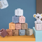 Koala Cubes™ - Tandvriendelijke toren - Bijtring speelgoed Set van 6 kubussen + Gratis Koala | Educatief Speelgoed