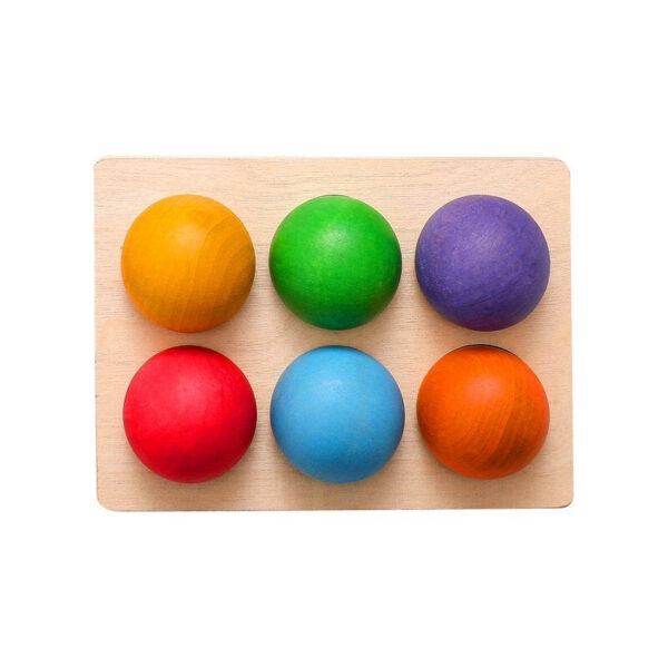 Woods™ - Rainbow Balls - Sorteerspel 6 ballen | Educatief Speelgoed - Afbeelding 1