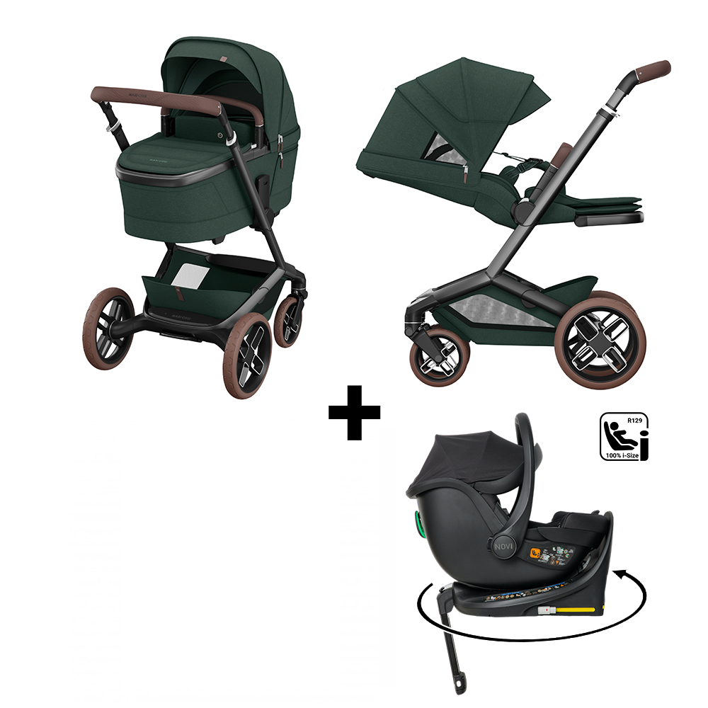 Kinderwagen Maxi-Cosi Fame V1 Twillic Green met GRATIS Autostoel Jacky Pro 360°&Base Kinderwagen Maxi-Cosi Fame V1 Twillic Green met GRATIS Autostoel Jacky Pro 360°&Base - Afbeelding 1