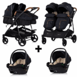 Set | Duo Kinderwagen Chipolino Duo Smart Blackberry met 2st. Autostoel Chipolino Duo Smart I-Size
