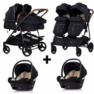Set | Duo Kinderwagen Chipolino Duo Smart Blackberry met 2st. Autostoel Chipolino Duo Smart I-Size