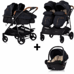 Set | Duo Kinderwagen Chipolino Duo Smart Blackberry + Autostoel Chipolino Duo Smart I-Size