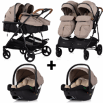 Set | Duo Kinderwagen Chipolino Duo Smart Tiramisu met 2st. Autostoel Chipolino Duo Smart I-Size