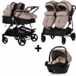 Set | Duo Kinderwagen Chipolino Duo Smart Tiramisu + Autostoel Chipolino Duo Smart I-Size