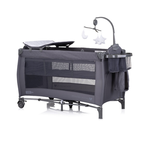Campingbed Chipolino Bella Anthracite - Afbeelding 1