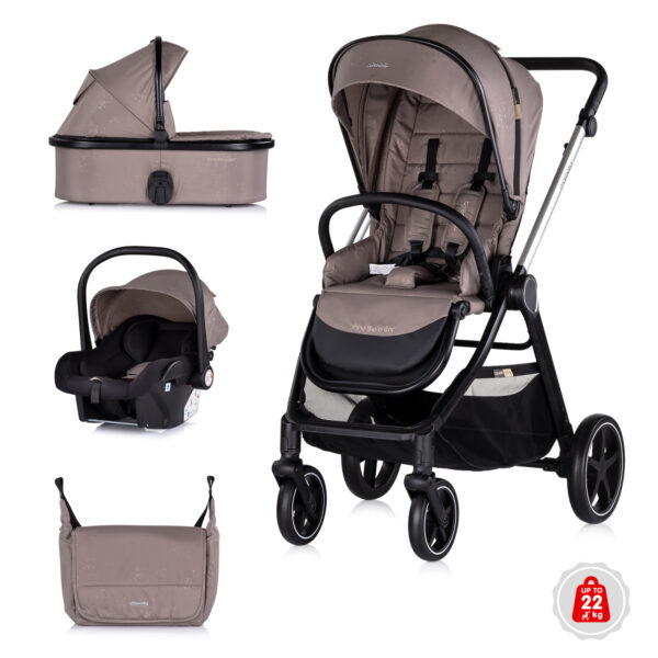 Kinderwagen Chipolino Marbella 3-in-1 Tiramisu - Afbeelding 1
