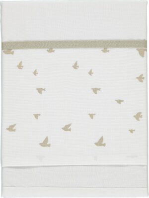 Laken Ledikant Briljant Baby 100x150 Birds Organic Zand