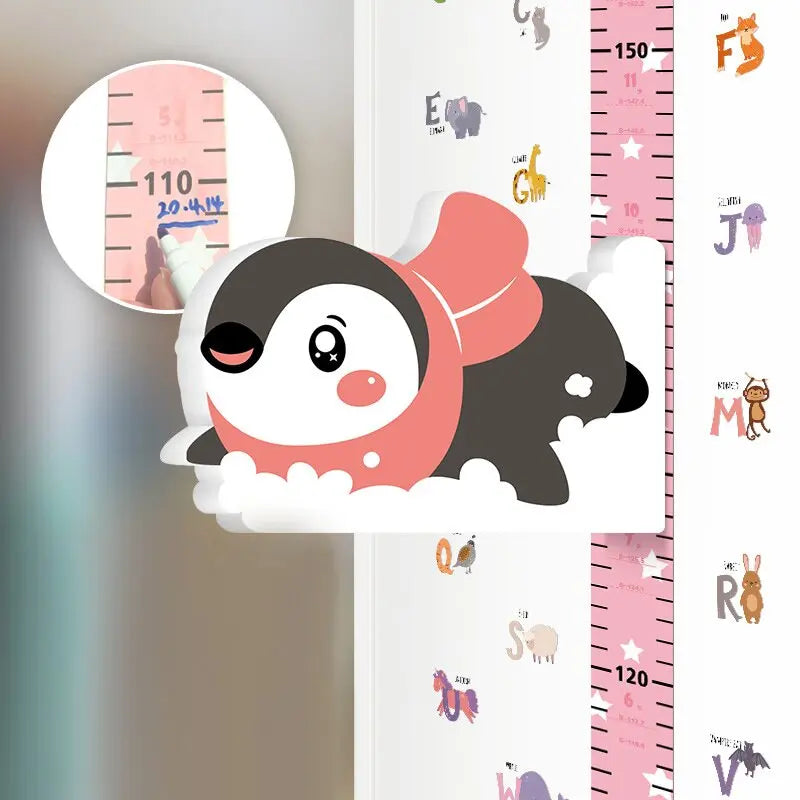 3D-Movable-Cartoon-Children-Height-Ruler-Wall-Decoration-With-Animal-Shape-Movable-Magnetic-Sticker-Household_050ab9d7-716b-48a7-adeb-5b6ee5a46a86 Kids Measure Tool™ - Op avontuur met hoogte - Magnetisch meetlint Pinguin | Educatief Speelgoed - Afbeelding 1