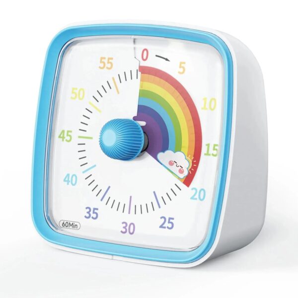 Visual Timer– Kleurig&Kalm– Kinder Timer Blauw Regenboog | Educatief Speelgoed - Afbeelding 1