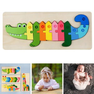 Woods™ - Puzzel voor nieuwsgierge geesten - Dierenpuzzel Krokodil | Educatief Speelgoed