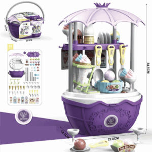 Candy Cart™ - Zoete pret op wielen - IJswagen Paars (excl. trolley) | Educatief Speelgoed