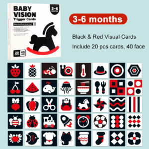 Baby Vision™ – Kijkpret Moment – Baby Activeringskaarten 3-6 maanden | Educatief Speelgoed