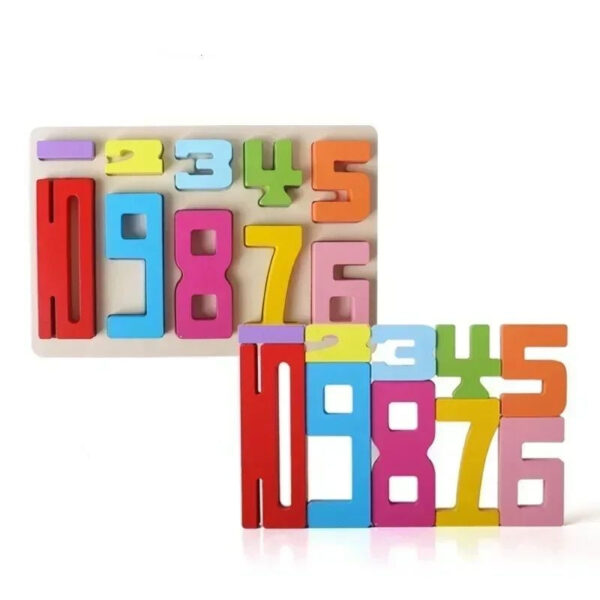 Brain Blocks– Stapel&Leer– Leerblokken Spel 10 stuks (Houten bord) | Educatief Speelgoed - Afbeelding 1