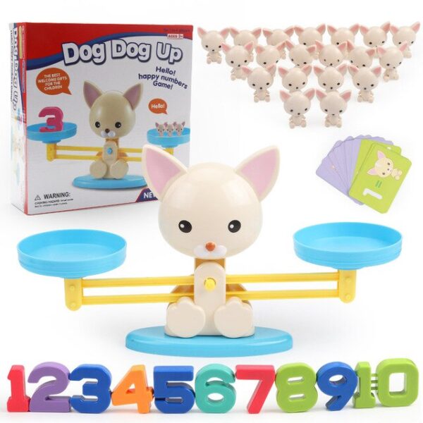 Woods™ | Leren rekenen - Montessori reken weegschaal Dog Dog Up | Educatief Speelgoed - Afbeelding 1
