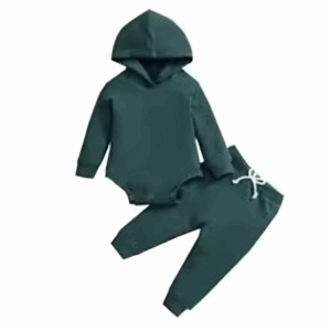 Mini Fashion™ - Warm&Stijlvol - Warme Set voor Baby's Donkergroen / 66 (3-6 maanden) | Educatief Speelgoed