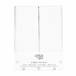 Laken Wieg Little Boo Uni White 2-pack 75x100