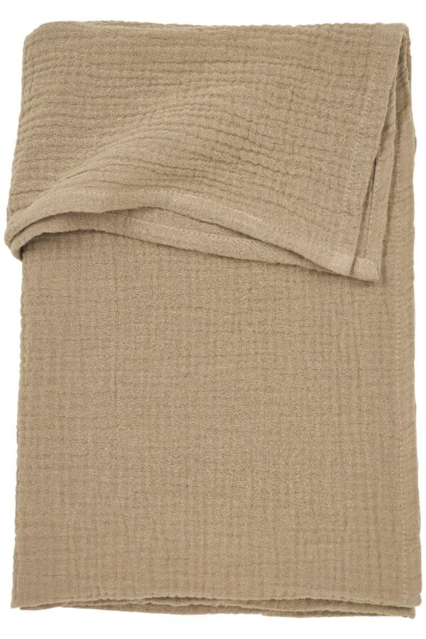 Laken Wieg Meyco Pre-Washed Hydrofiel Taupe - Afbeelding 1