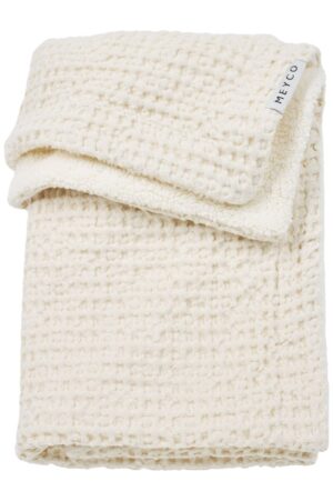 Deken Wieg Meyco Wafel Teddy Nature 75x100