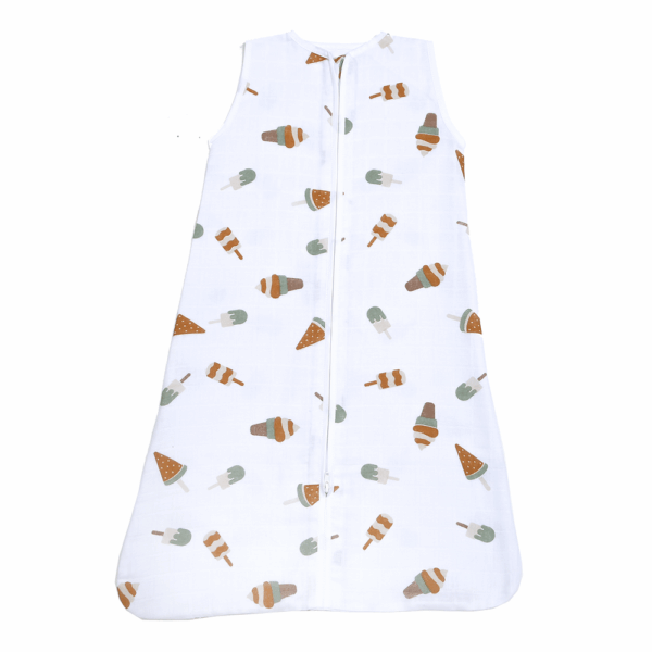 Slaapzak Little Boo Hydrofiel Icecream Oatmeal 90cm - Afbeelding 1