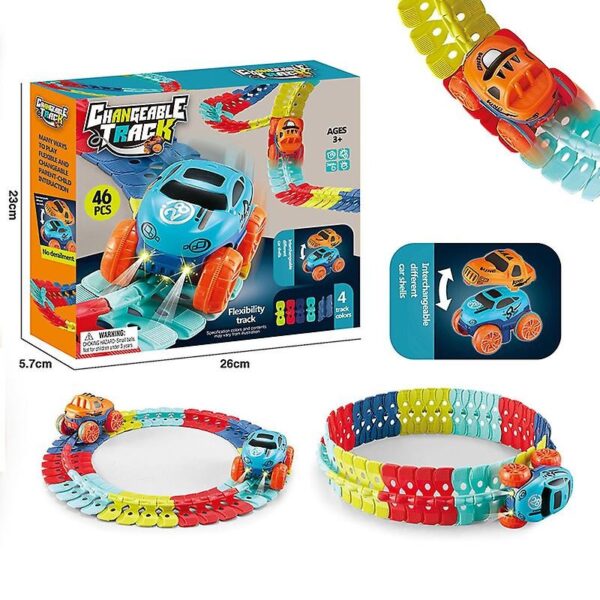 Car Adventure™ | Ontwikkel de creativiteit - Flexibele racebaan 46 stuks (1.1 meter) - €44.95 | Educatief Speelgoed - Afbeelding 1