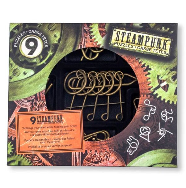 9 Steampunk Puzzels (set 1) - Eureka  Denkpuzzel - Afbeelding 1