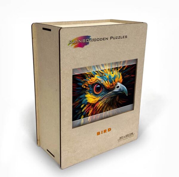 Houten puzzel Vogel (200) - Rainbow Wooden Puzzles  Legpuzzel - Afbeelding 1