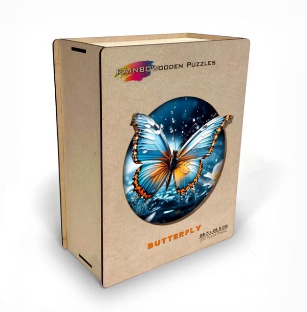 Houten puzzel Vlinder (200) - Rainbow Wooden Puzzles  Legpuzzel - Afbeelding 1