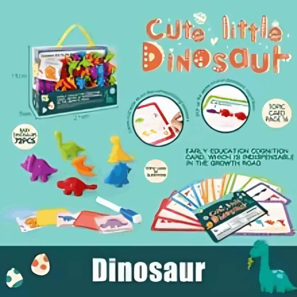 Rainbow Teddy Bears Toys™ - Educatief&Creatief - Regenboog Telberen Berenset (Dinosaurus) | Educatief Speelgoed - Afbeelding 1