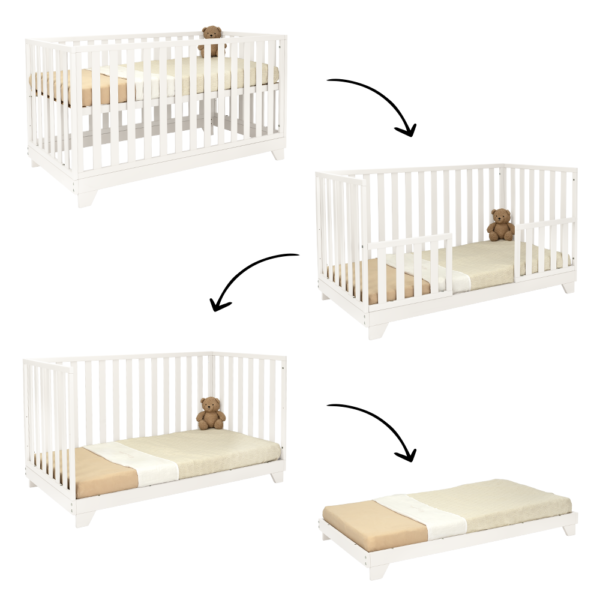 Meegroeiledikant Colorfull Home Lois V2 70x140 Pure White - Afbeelding 1