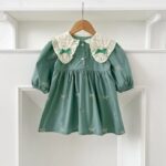 Mini Fashion™ - Sprookjes&Stijl - Baby Jurkje Haze Groen / 120 (5-6 Jaar) | Educatief Speelgoed