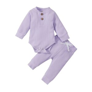 Mini Fashion™ – Comfortabel Baby Kledingset Paars / 90 (12–18 maanden) | Educatief Speelgoed