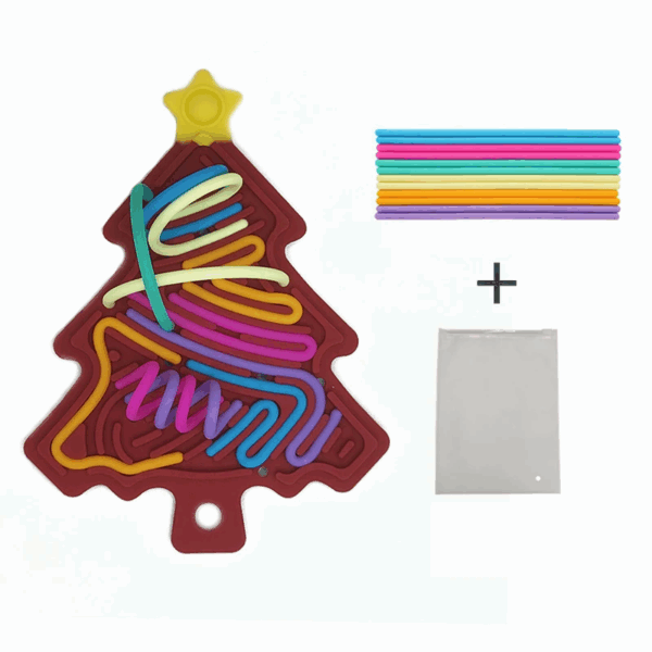 Xmas Tree Fidget Toy™ - Compact, Kerstig&Leuk - Siliconen Fidget Kerstboom Bruin | Educatief Speelgoed - Afbeelding 1
