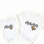 Mini Fashion™ - Mama&Dochter - Matchende Shirt&Romper Wit - Mama / Vrouwen - S | Educatief Speelgoed